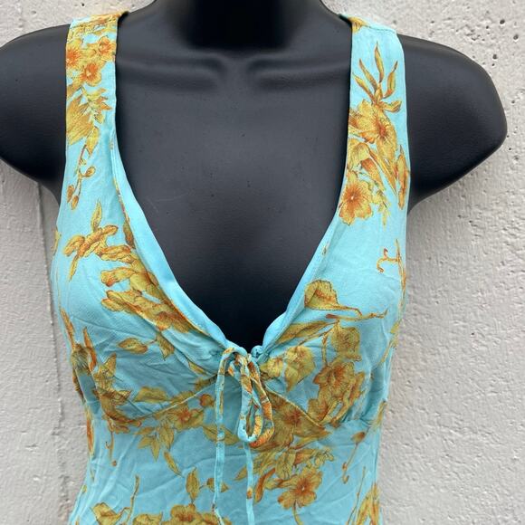 Vintage Y2K Ethereal Romantic Summer resort floral ruffle bottom blind date XS - Picture 3 of 11